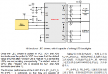 HTR3316 16路LED驅動器和GPIO控制器