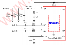 NS4813 單聲道 AB/D 類音頻功率放大器（內(nèi)置 BOOST 升壓和 NCN 功