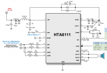 HTA8111  18W內(nèi)置升壓單聲道D類音頻功放