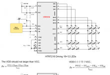 HTR7216(S) 帶自動呼吸功能的18x12陣列LED 驅動器兼容AW20216SQNR