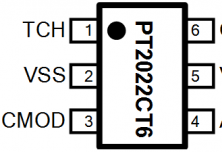 PT2022CT6 單觸控鎖存型輸出 IC