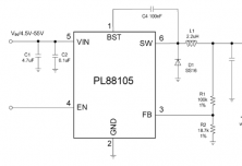 PL88105 高壓同步降壓轉(zhuǎn)換器